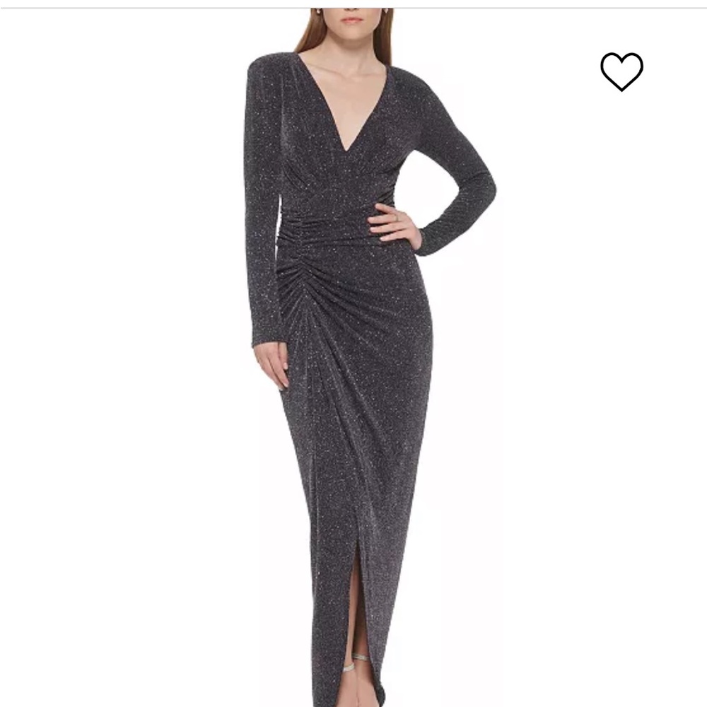 Women's Metallic-Threaded Evening Gown